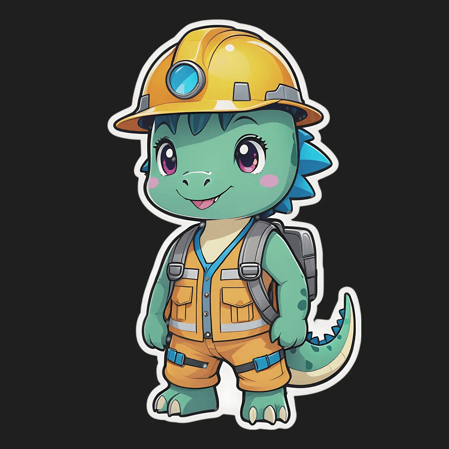 Dinosaur Constructor - Kids Sticker - Heat Press Transfer