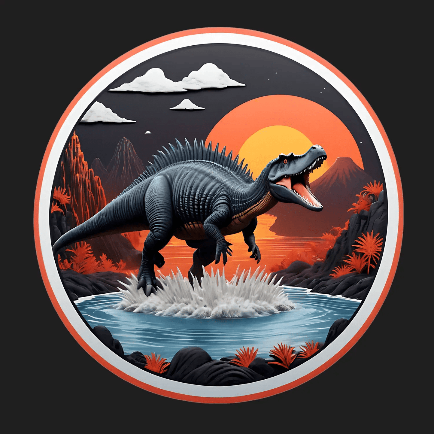 Dinosaur Decal - Sticker - Heat Press Transfer