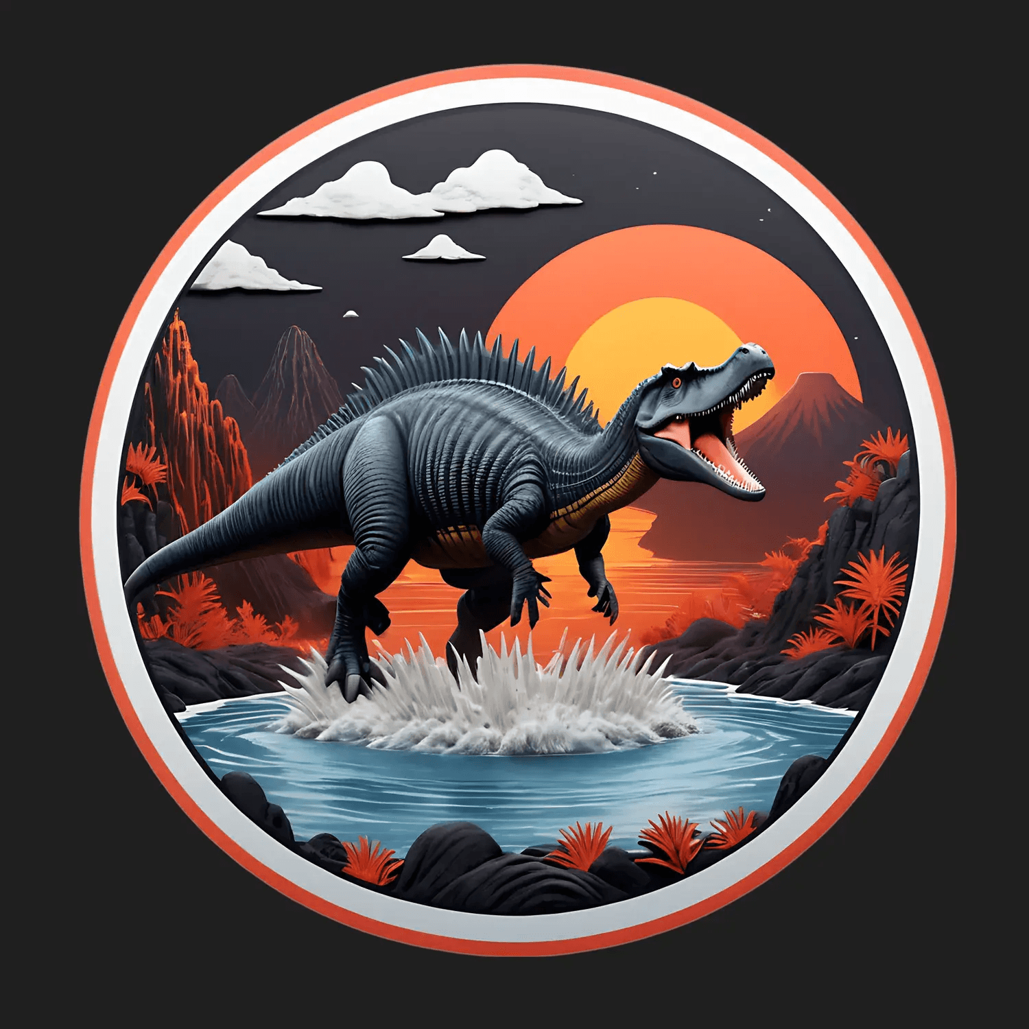 Dinosaur Decal - Sticker - Heat Press Transfer