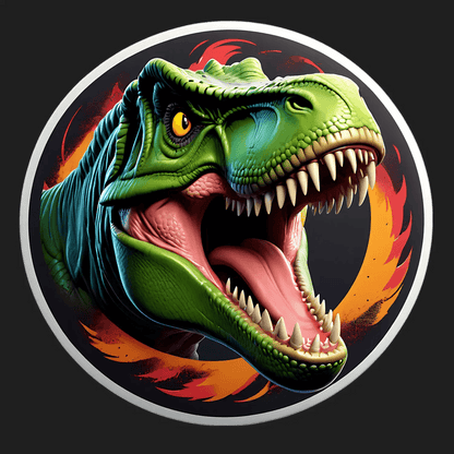 Dinosaur Decal - UV DTF Sticker - Heat Press Transfer