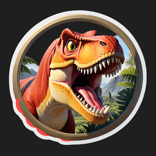Dinosaur Decal - Vibrant UV Sticker - Heat Press Transfer