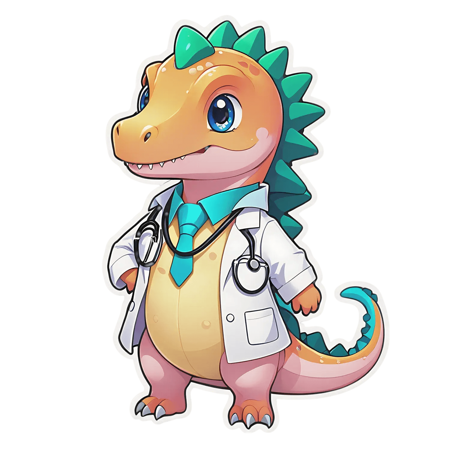 Dinosaur Doctor Sticker - Adorable and Professional - Heat Press Transfer