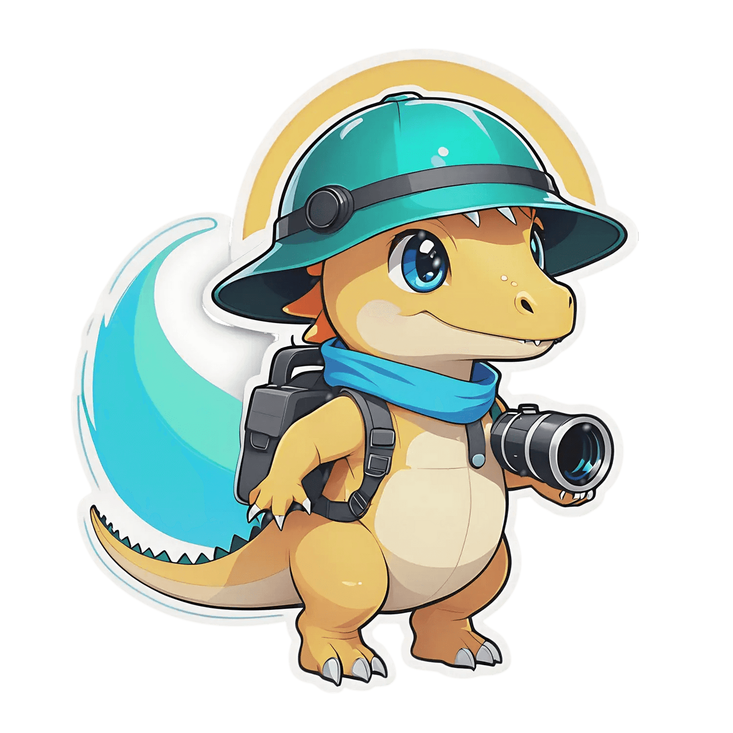 Dinosaur Explorer - Cute Sticker - Heat Press Transfer