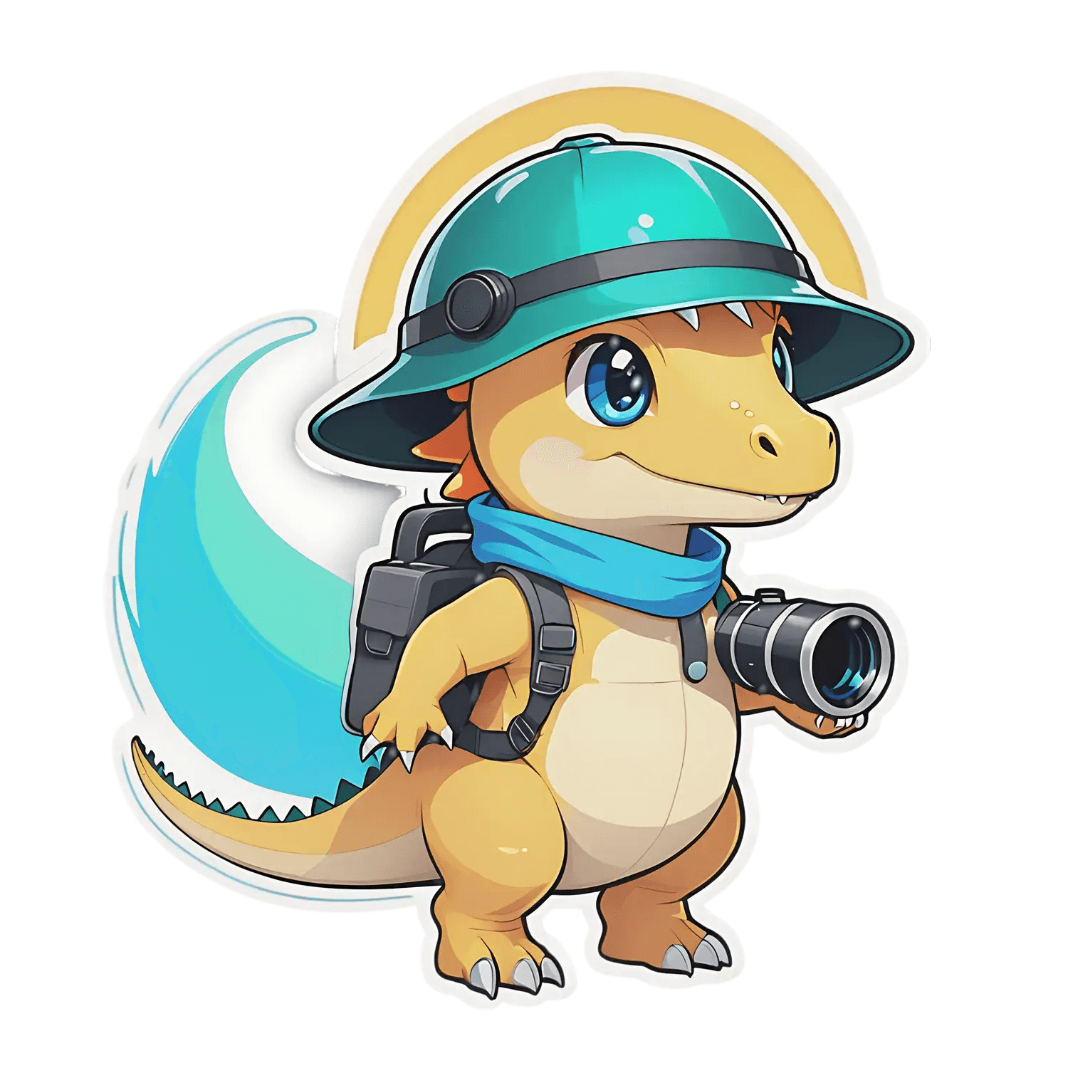 Dinosaur Explorer - Cute Sticker - Heat Press Transfer
