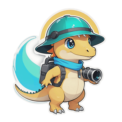 Dinosaur Explorer - Cute Sticker - Heat Press Transfer