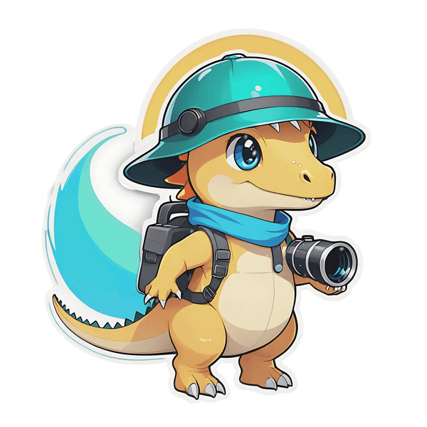 Dinosaur Explorer - Cute Sticker – Heat Press Transfer