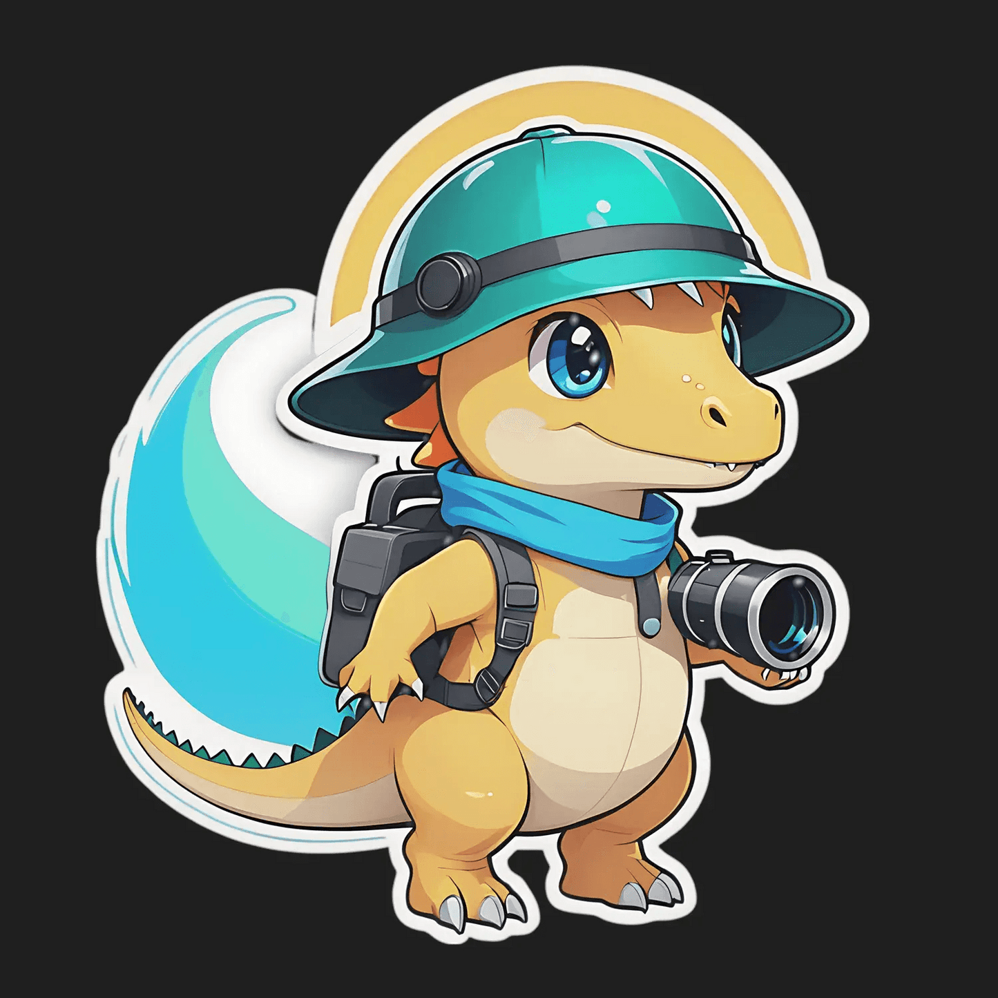 Dinosaur Explorer - Cute Sticker - Heat Press Transfer