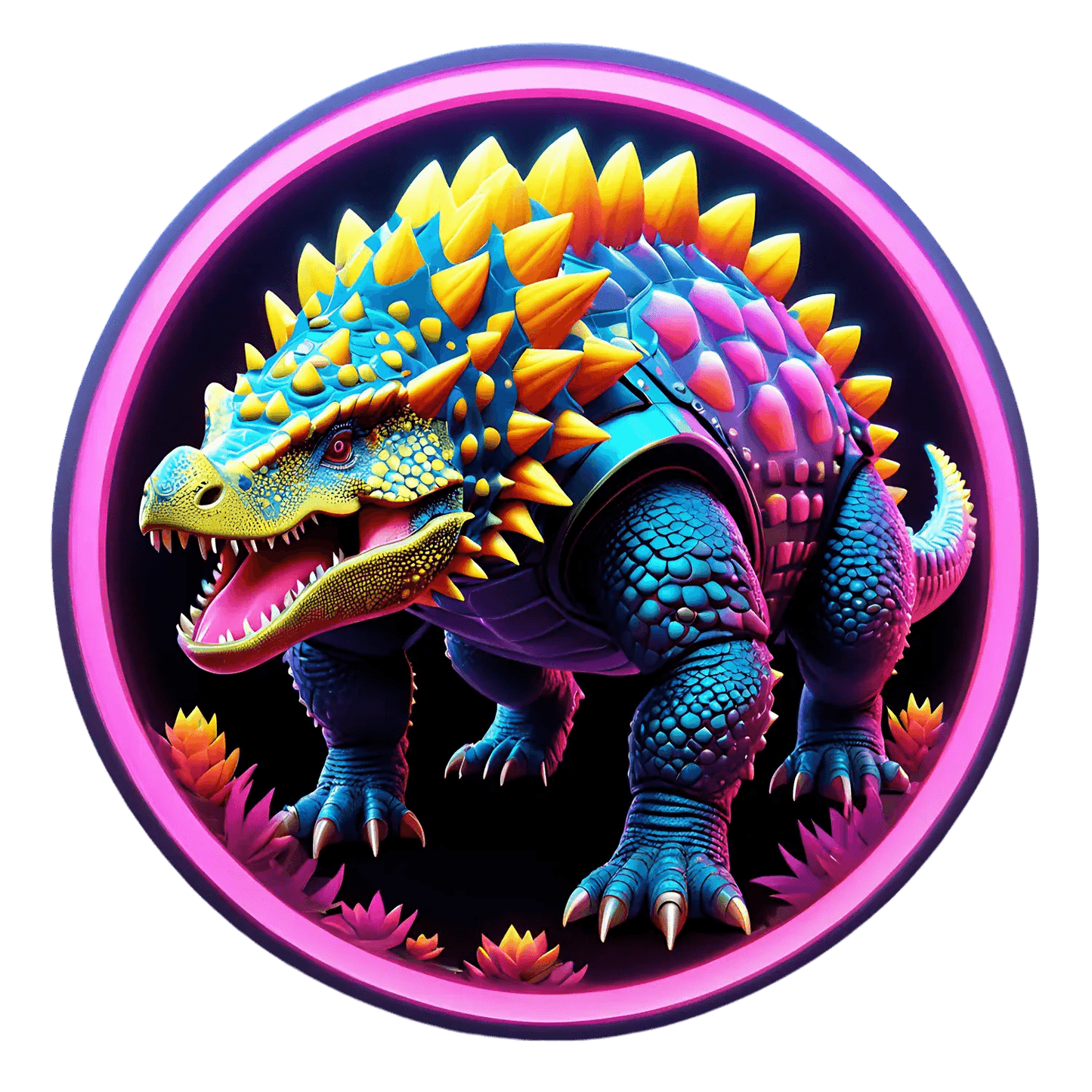 Dinosaur Fantasy - Vivid UV Sticker - Heat Press Transfer
