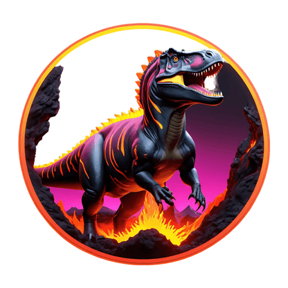 Dinosaur Fire - Dynamic Sticker - Heat Press Transfer