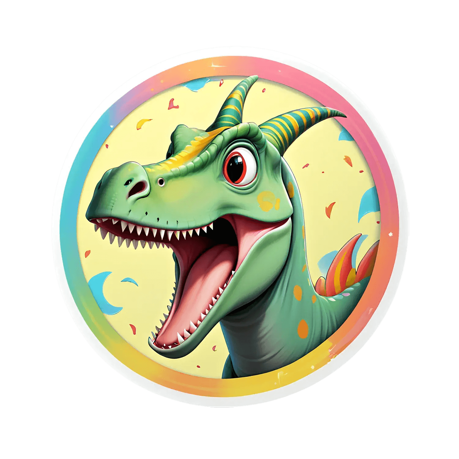 Dinosaur Fun - Colorful Sticker - Heat Press Transfer