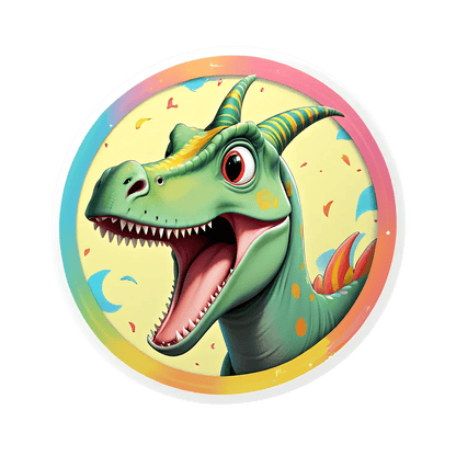 Dinosaur Fun - Colorful Sticker - Heat Press Transfer