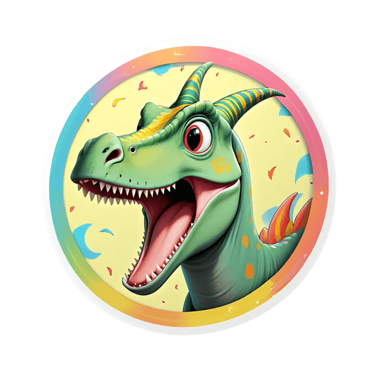 Dinosaur Fun - Colorful Sticker - Heat Press Transfer