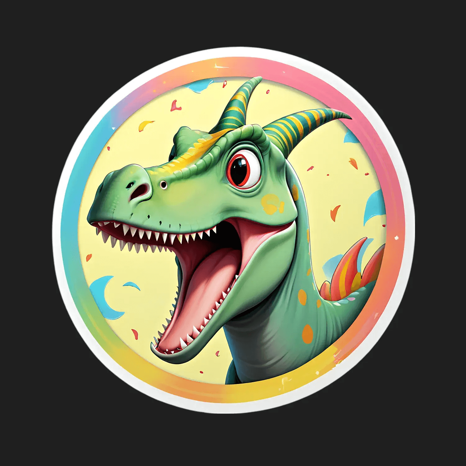 Dinosaur Fun - Colorful Sticker - Heat Press Transfer