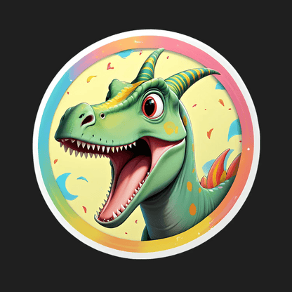 Dinosaur Fun - Colorful Sticker - Heat Press Transfer