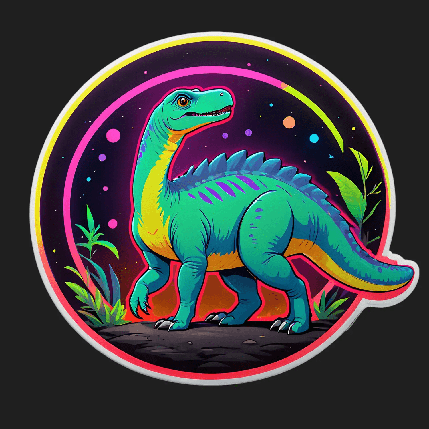 Dinosaur Galaxy - Sticker - Heat Press Transfer