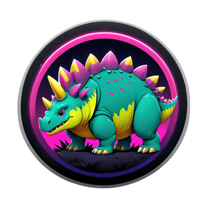 Dinosaur Glow - UV DTF Sticker - Heat Press Transfer