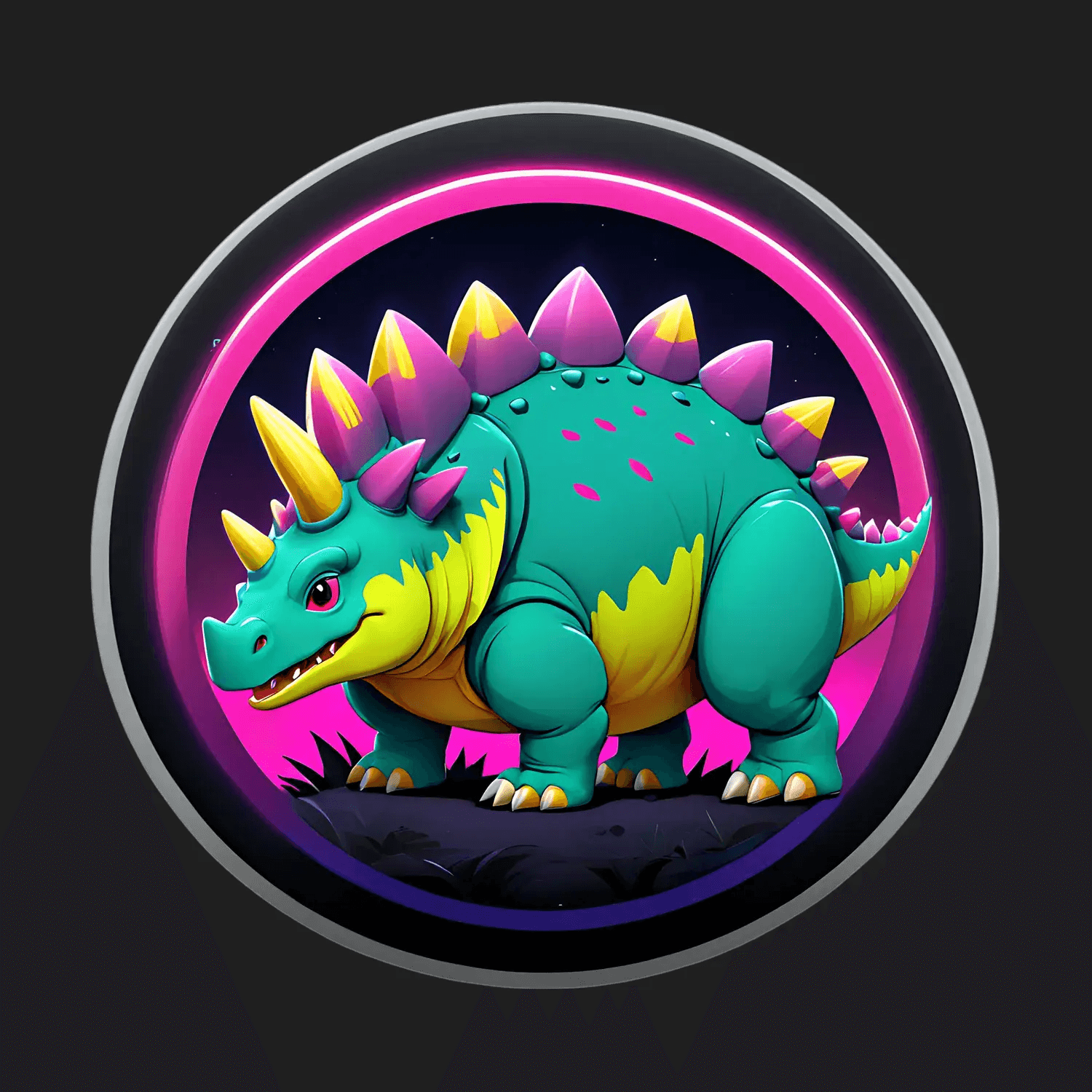 Dinosaur Glow - UV DTF Sticker - Heat Press Transfer