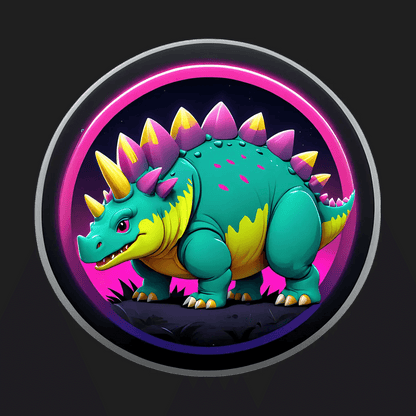 Dinosaur Glow - UV DTF Sticker - Heat Press Transfer