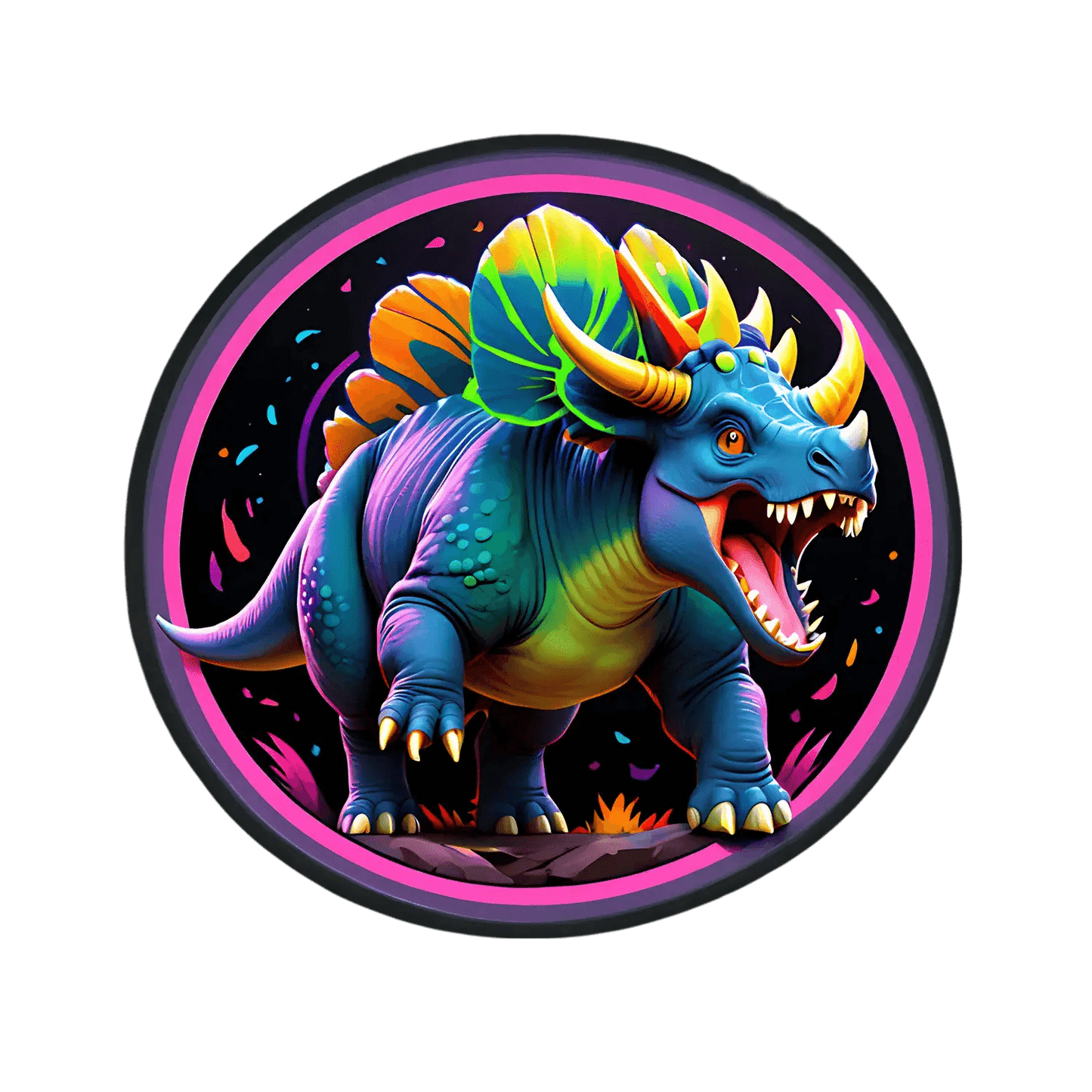Dinosaur Glow UV - Sticker - Heat Press Transfer