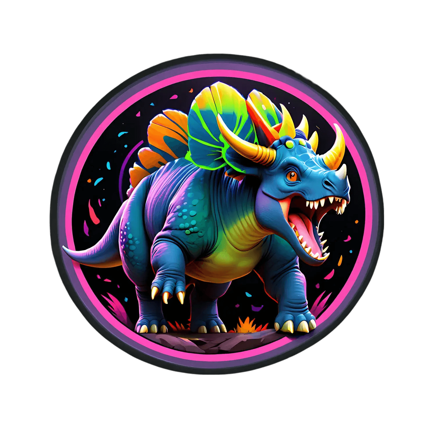 Dinosaur Glow UV - Sticker - Heat Press Transfer