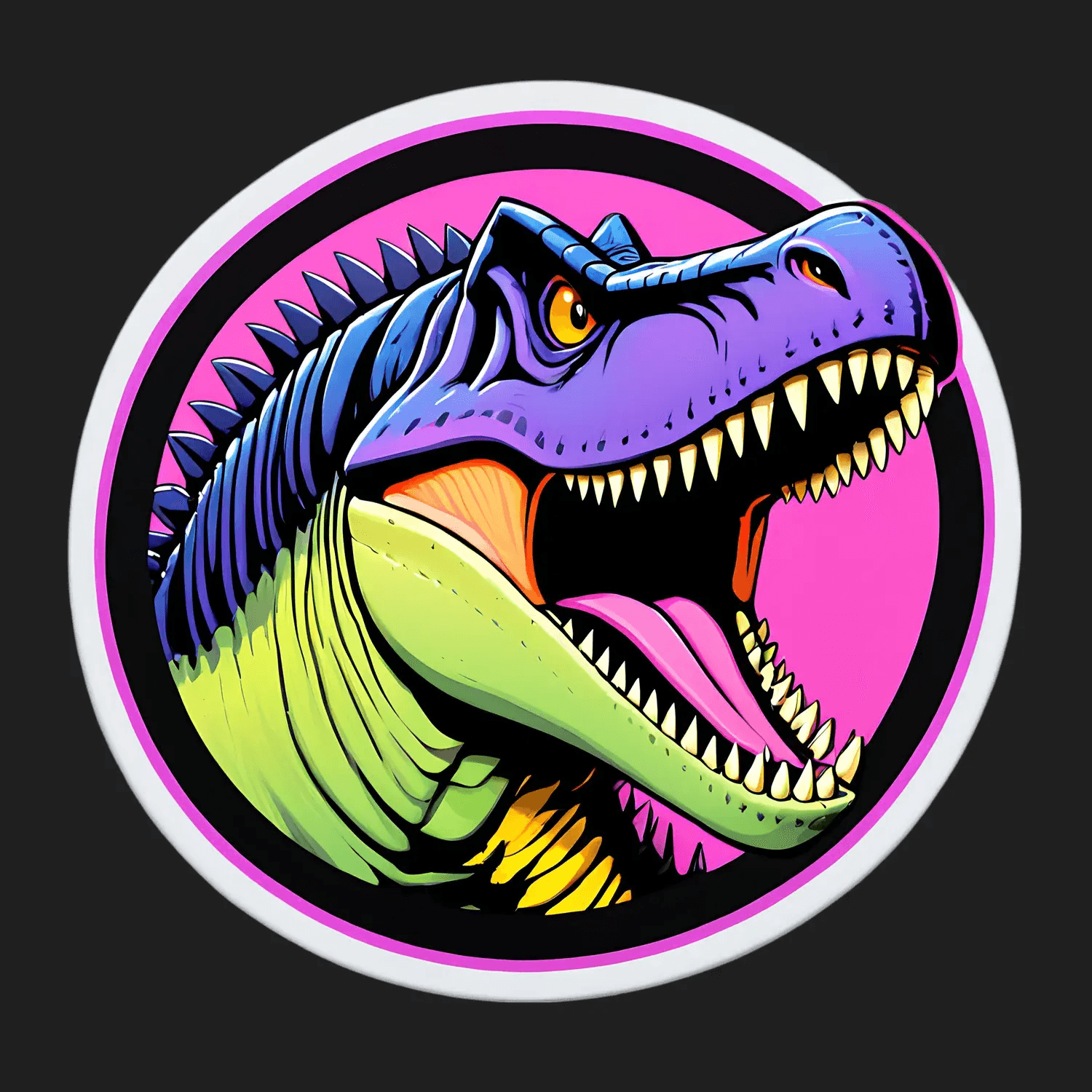 Dinosaur Graphic - UV DTF Sticker - Heat Press Transfer