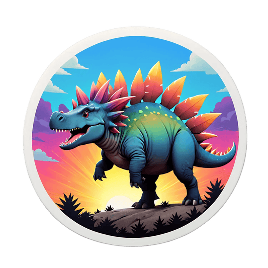 Dinosaur Graphics Sticker - Vibrant Colorful Design - Heat Press Transfer