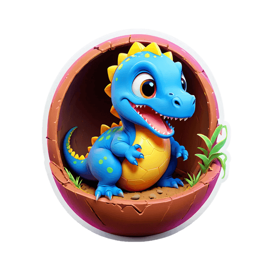 Dinosaur Hatchling - Cute Sticker - Heat Press Transfer