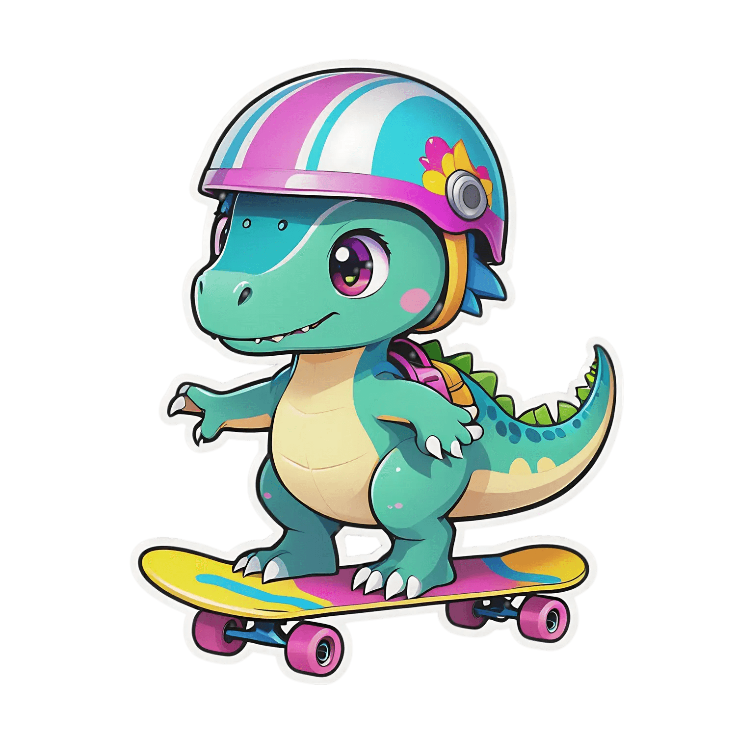 Dinosaur Helmet - Sticker - Heat Press Transfer