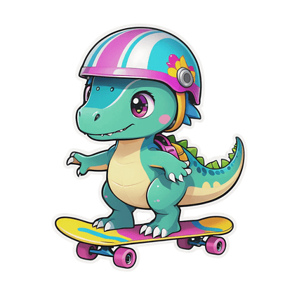 Dinosaur Helmet - Sticker - Heat Press Transfer