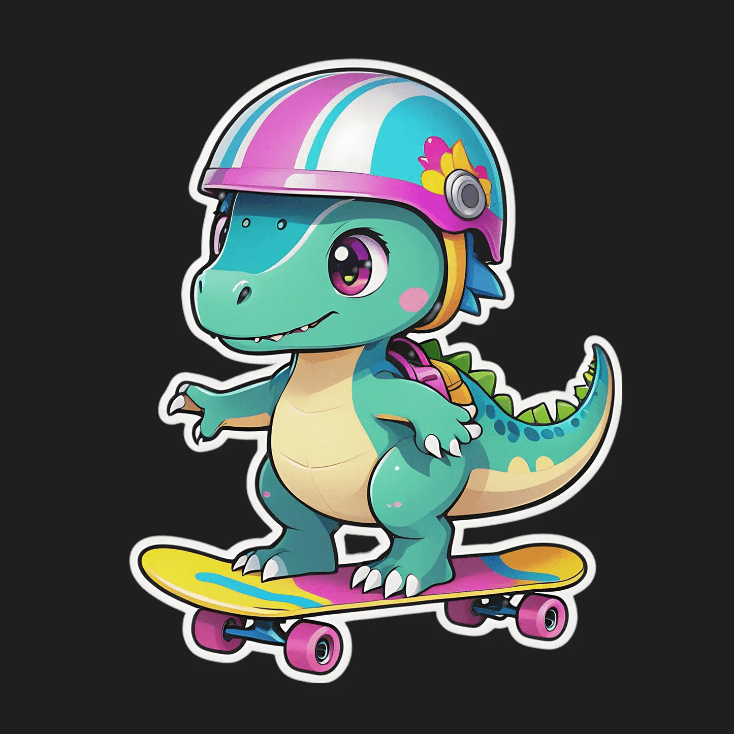 Dinosaur Helmet - Sticker - Heat Press Transfer