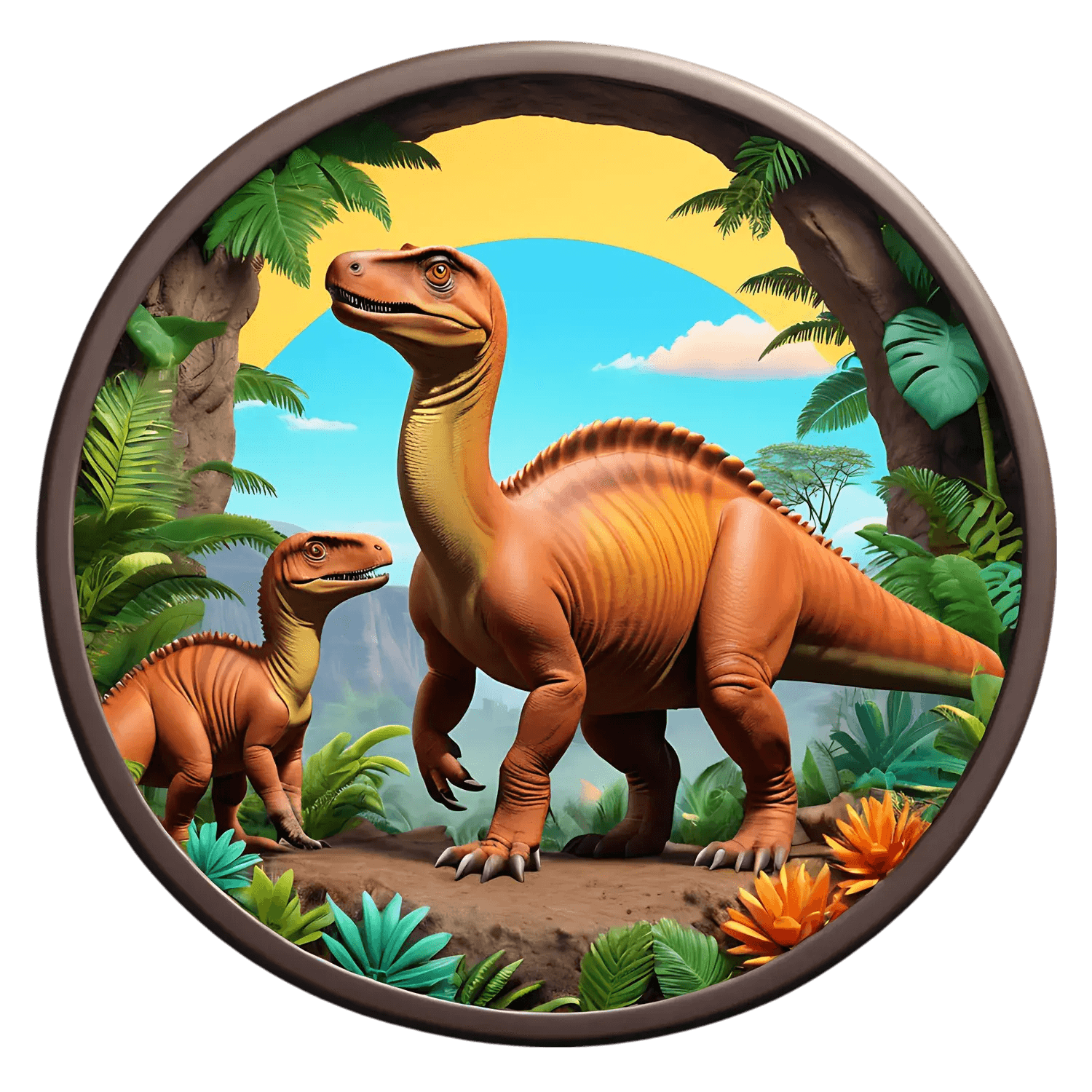 Dinosaur Jungle Adventure - UV DTF Sticker - Heat Press Transfer