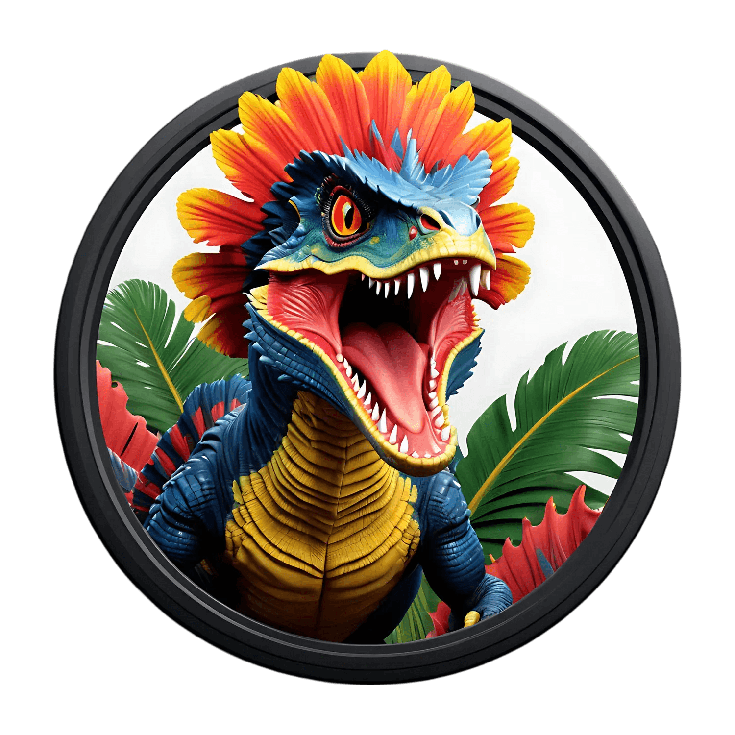 Dinosaur Jungle - Colorful Sticker - Heat Press Transfer