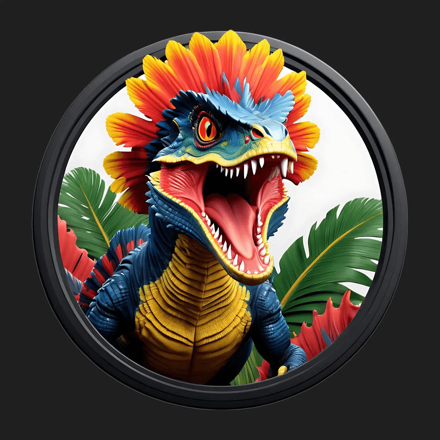 Dinosaur Jungle - Colorful Sticker - Heat Press Transfer