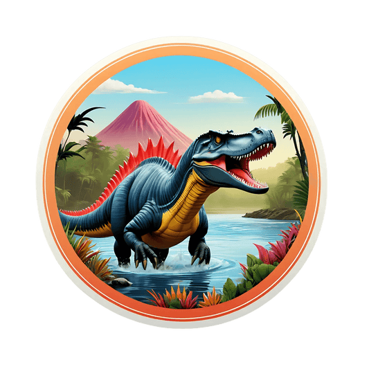 Dinosaur Jungle Scene - Sticker - Heat Press Transfer