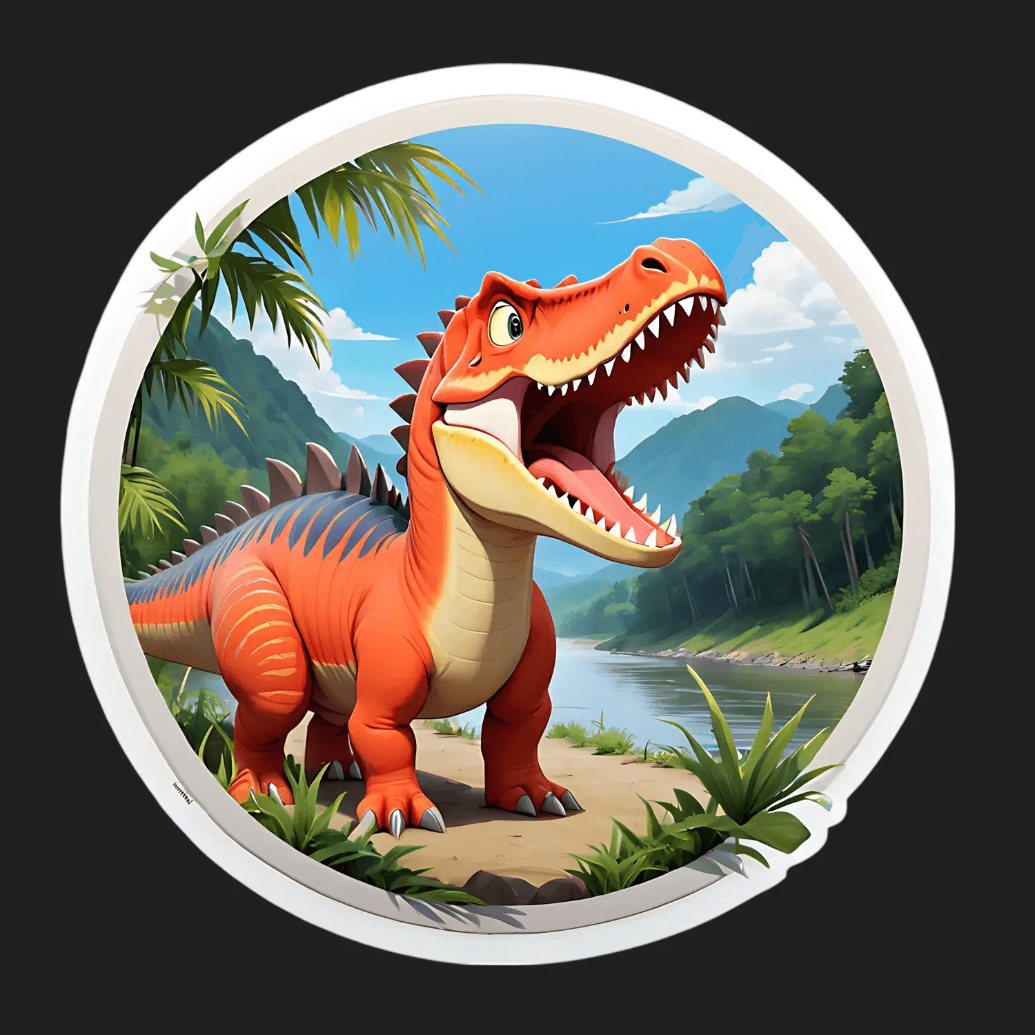 Dinosaur Jungle - Sticker - Heat Press Transfer