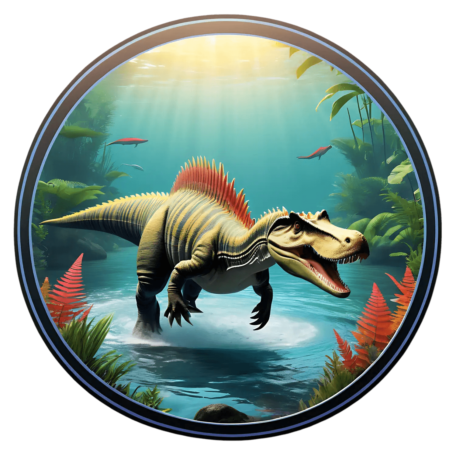 Dinosaur Jungle Sticker - UV DTF Decal - Heat Press Transfer