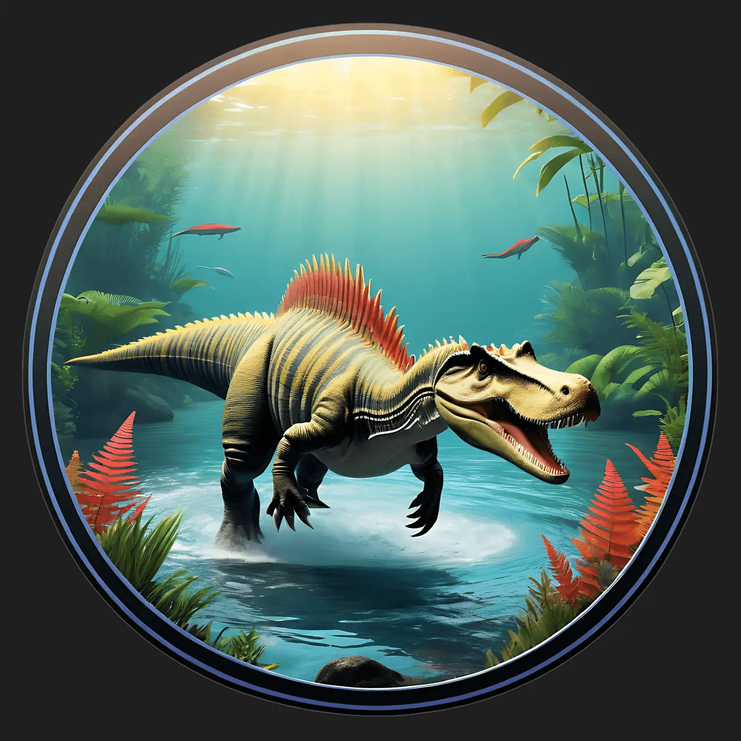 Dinosaur Jungle Sticker - UV DTF Decal - Heat Press Transfer