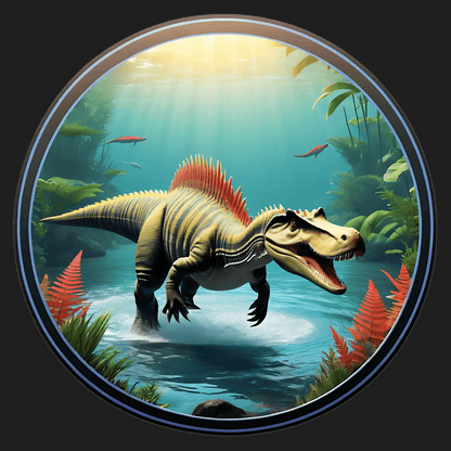 Dinosaur Jungle Sticker - UV DTF Decal - Heat Press Transfer