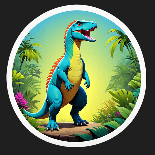 Dinosaur Jungle Sticker - Vibrant Kids Decor - Heat Press Transfer