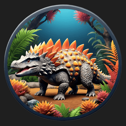 Dinosaur Jungle Sticker – Colorful Fantasy - Heat Press Transfer