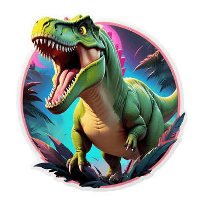 Dinosaur Jungle - UV DTF Sticker - Heat Press Transfer