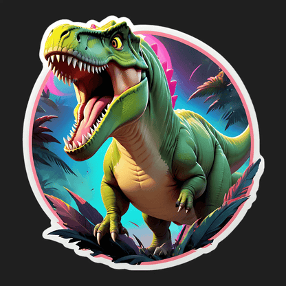 Dinosaur Jungle - UV DTF Sticker - Heat Press Transfer