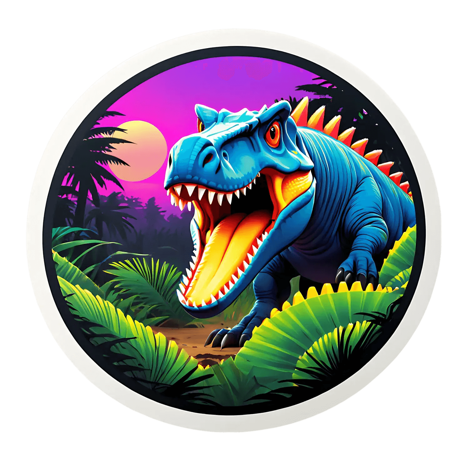 Dinosaur Jungle - UV DTF Sticker - Heat Press Transfer