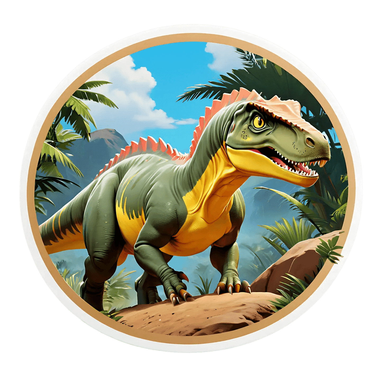 Dinosaur Jungle - UV DTF Sticker - Heat Press Transfer