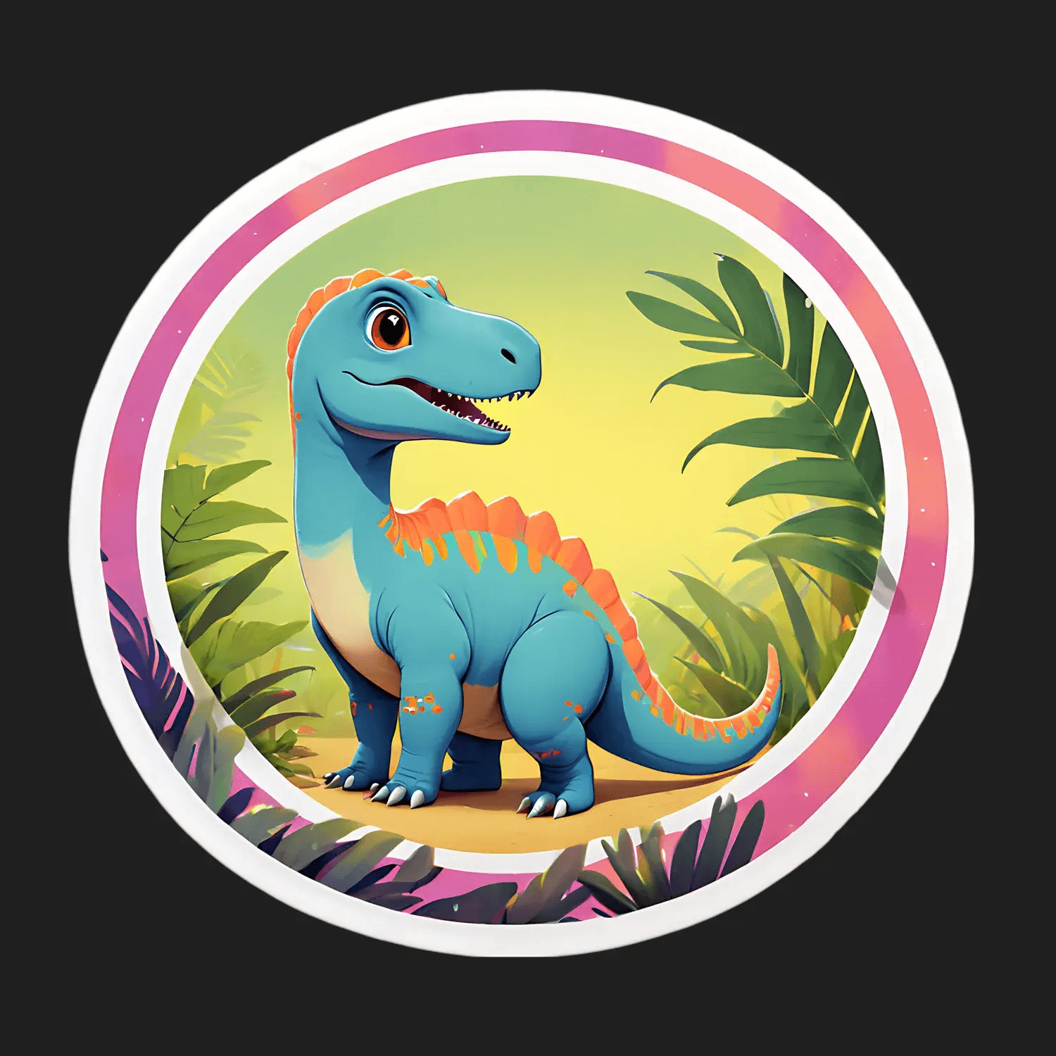 Dinosaur Jungle - UV Sticker - Heat Press Transfer
