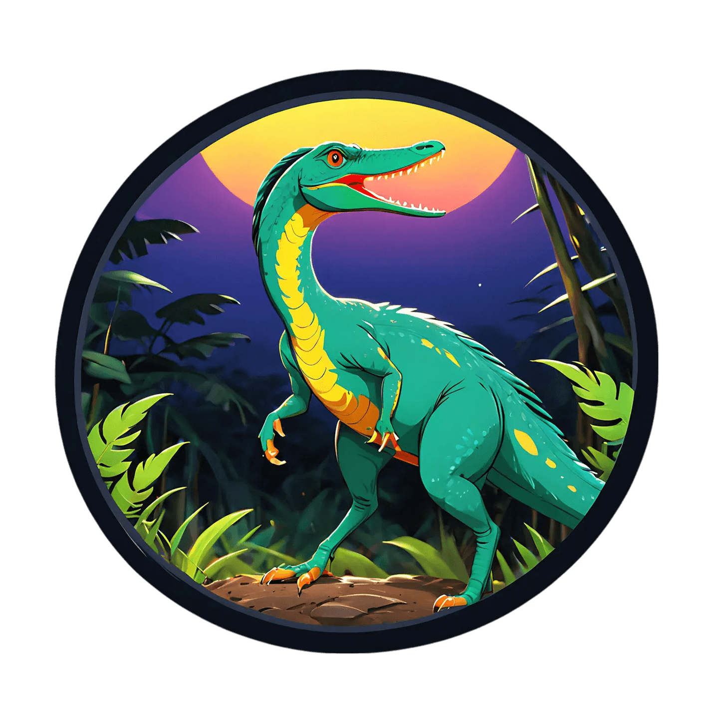 Dinosaur Jungle - Vibrant UV Sticker - Heat Press Transfer