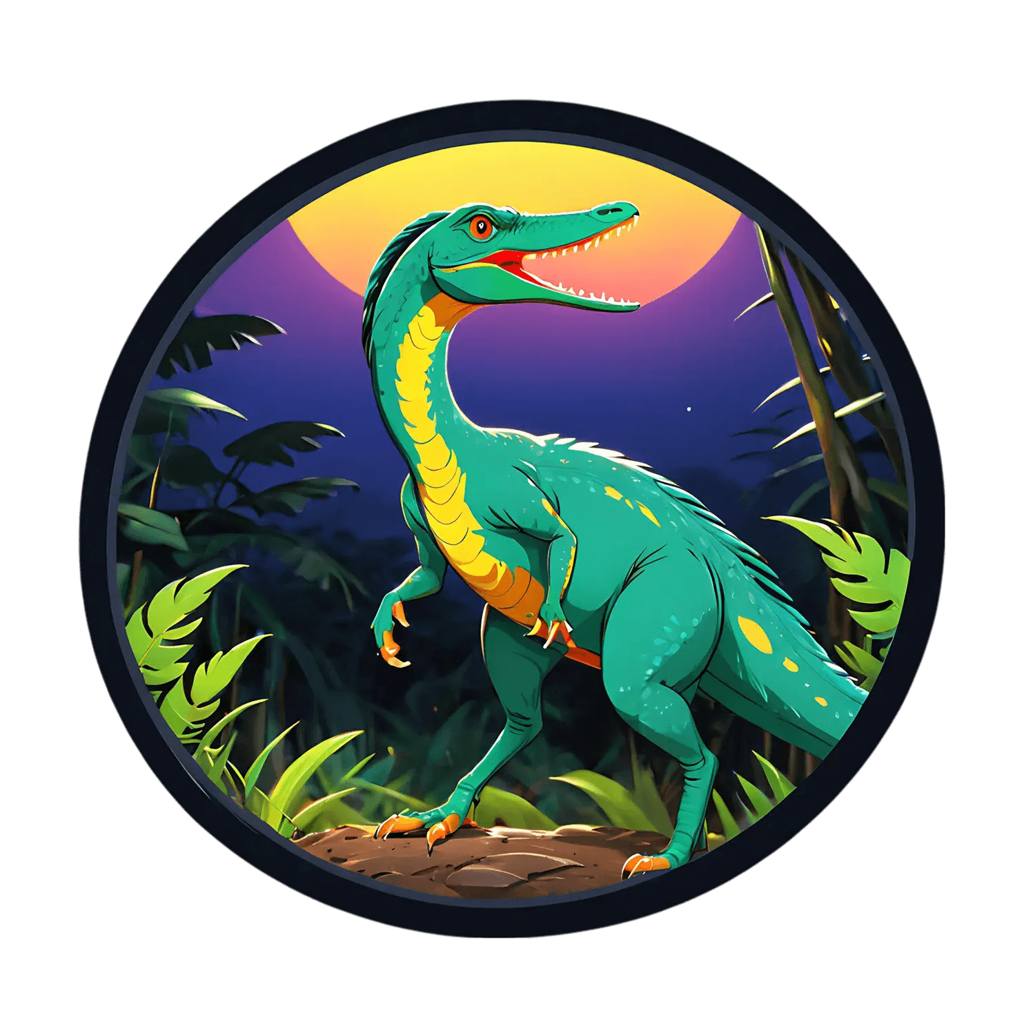 Dinosaur Jungle - Vibrant UV Sticker - Heat Press Transfer