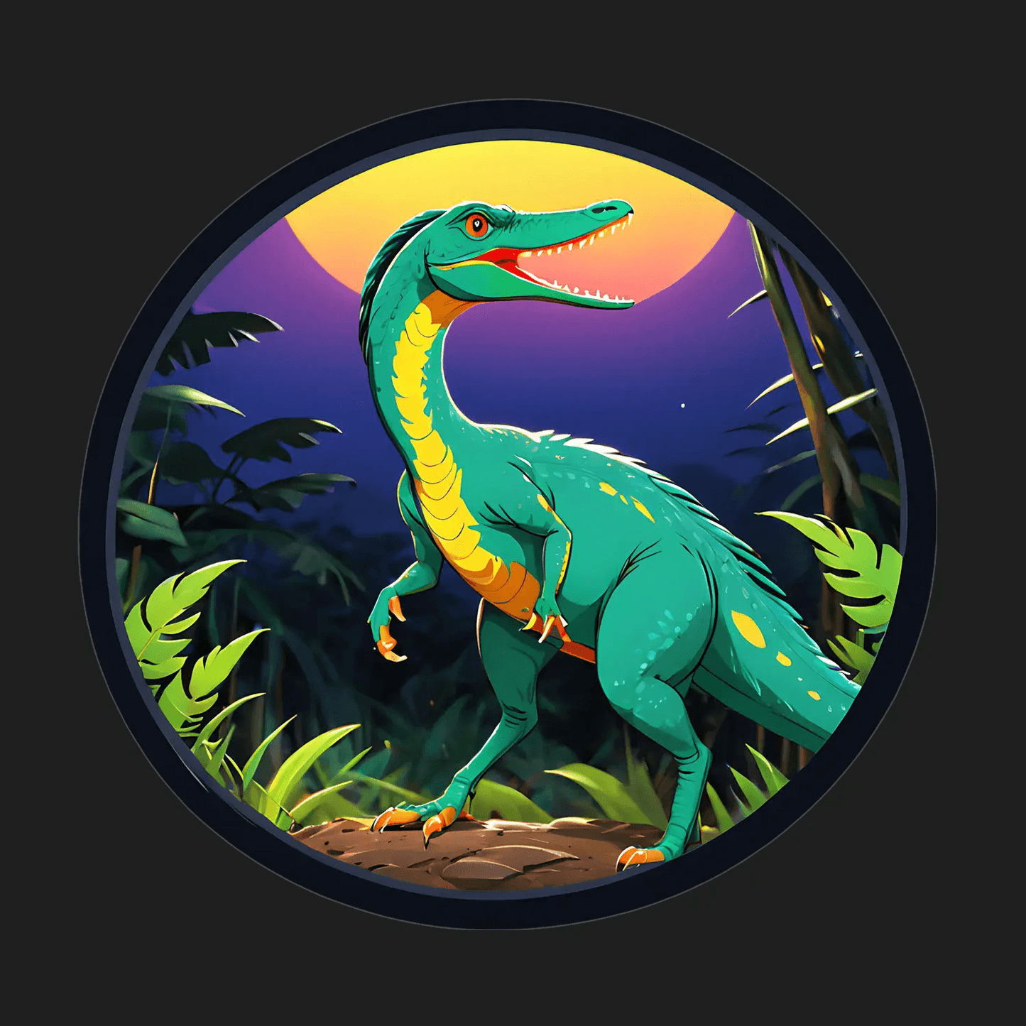 Dinosaur Jungle - Vibrant UV Sticker - Heat Press Transfer
