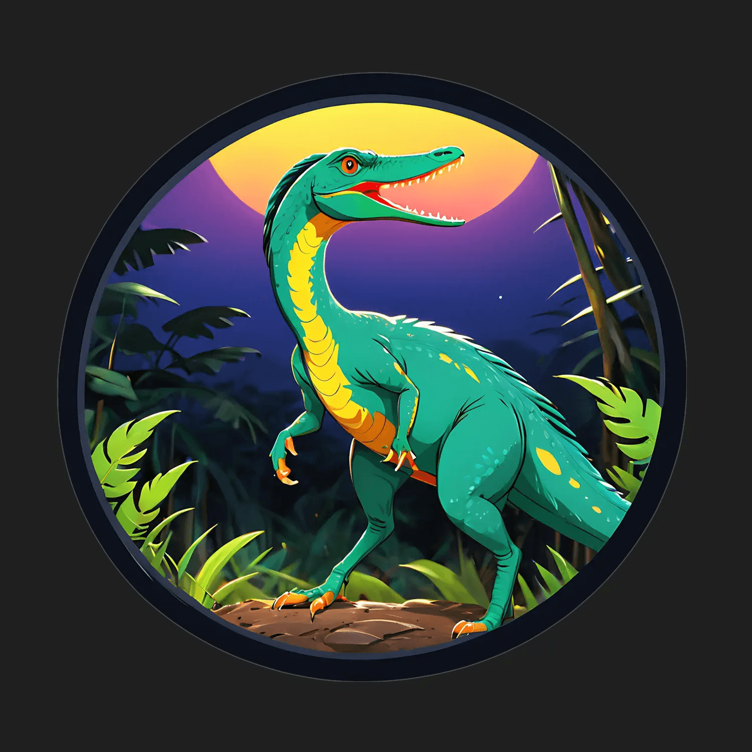 Dinosaur Jungle - Vibrant UV Sticker - Heat Press Transfer