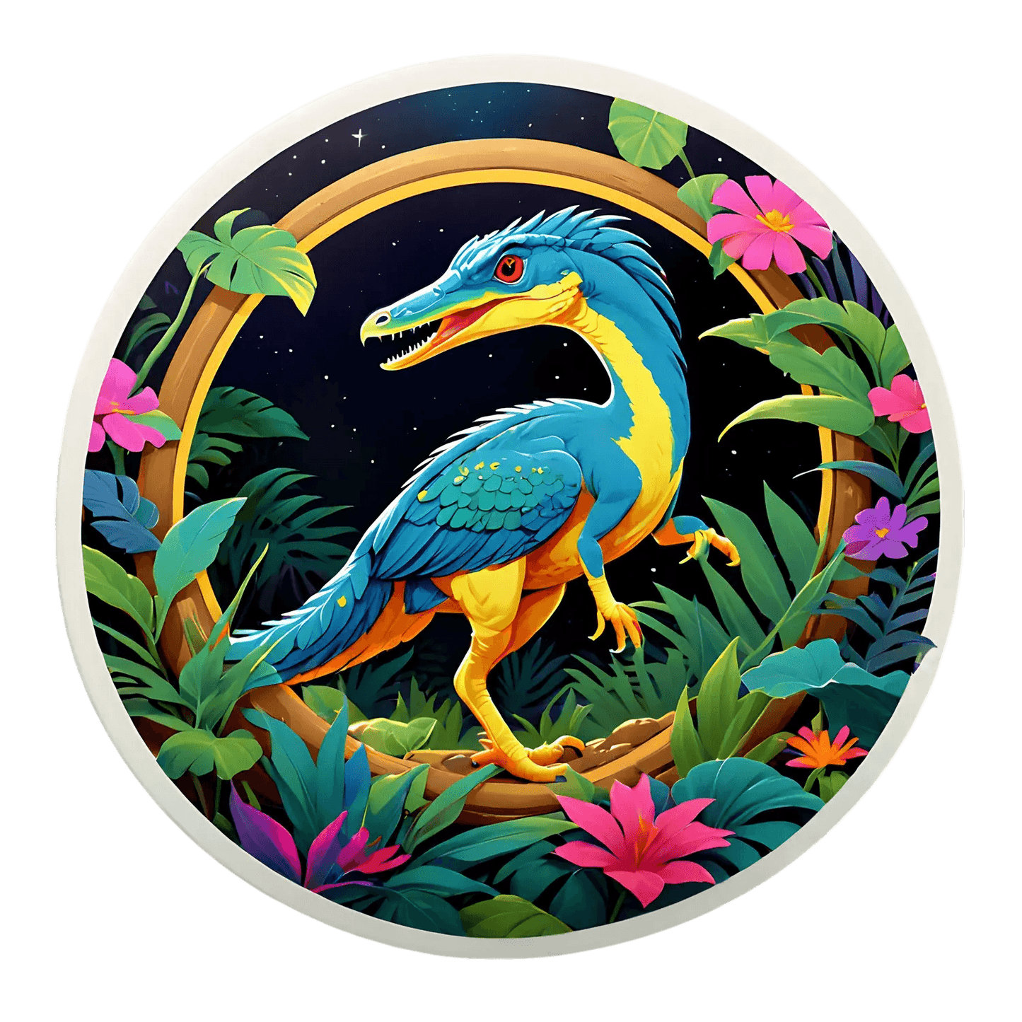 Dinosaur Jungle - Vibrant UV Sticker - Heat Press Transfer